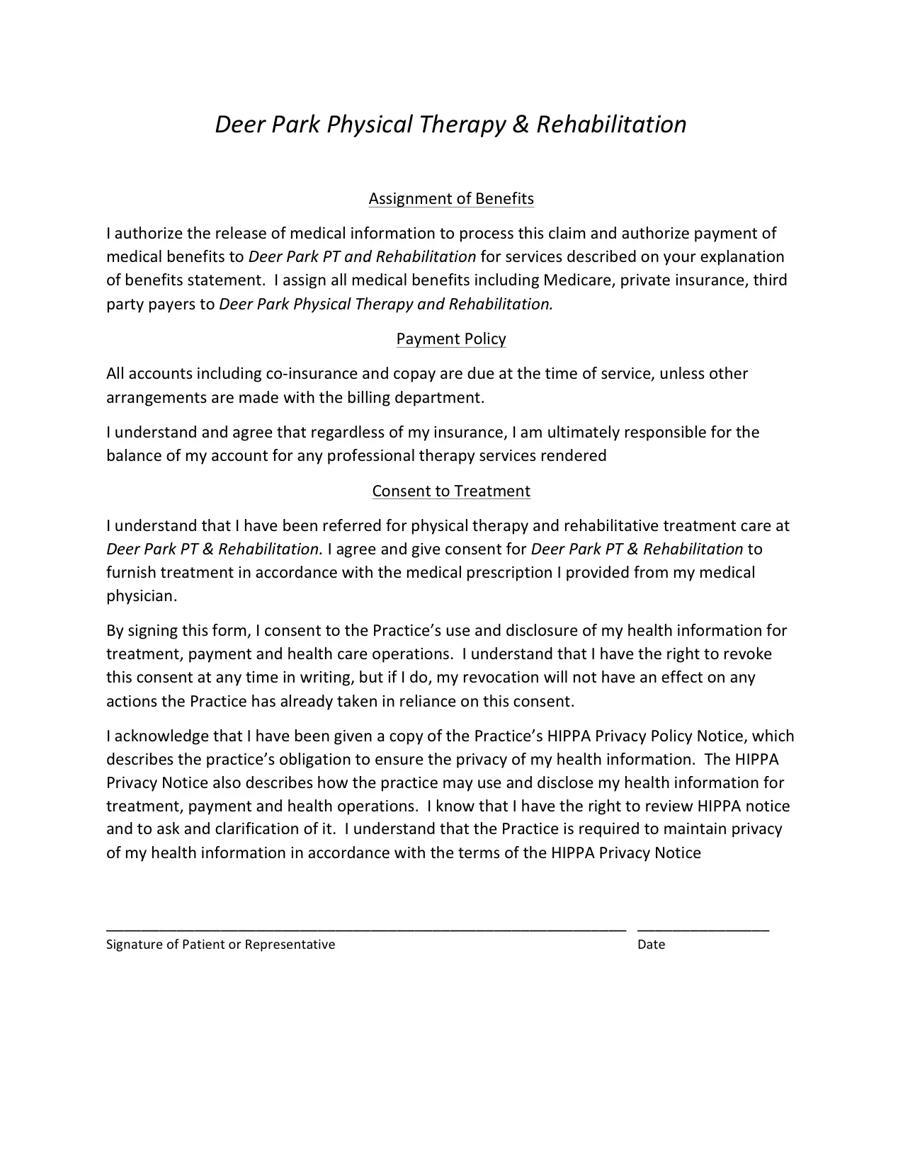 Consent Form form preview